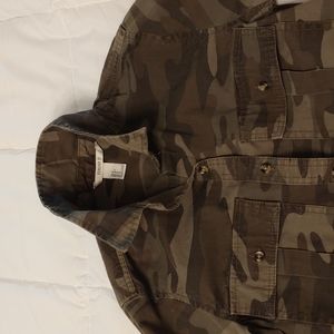 Camo button down shirt